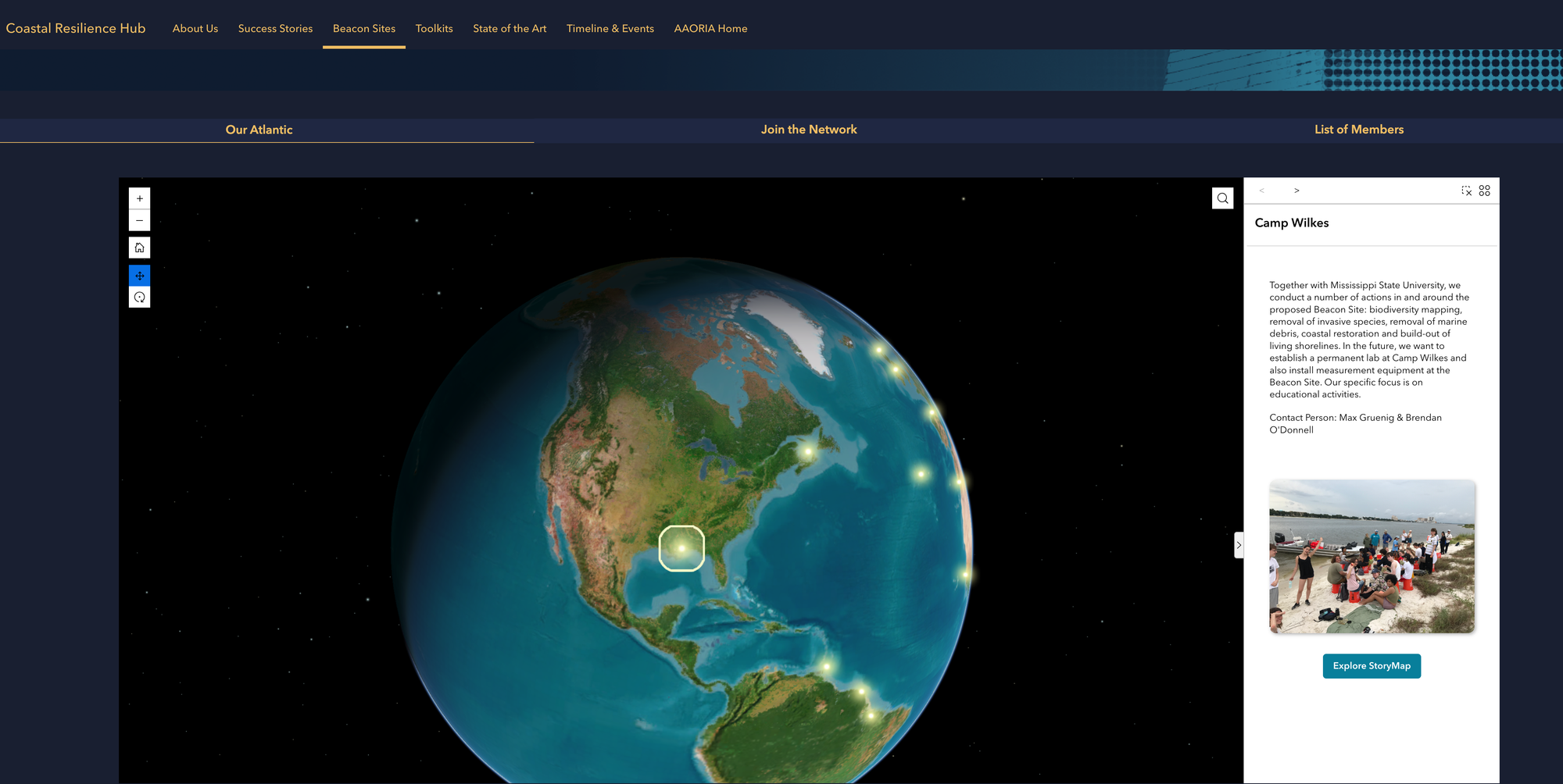 a screenshot of the Biloxi Beacon Site